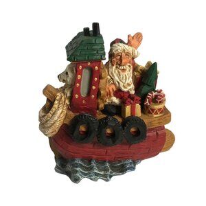 Vintage DAVID FRYKMAN '97 Santa Polar Bear Tugboat DF1112 Christmas/Xmas Decor